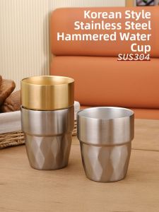 CHUANGGUANJIA | Creative 3D Golden Stainless Steel Cup Double Layer Heat Resistant