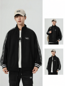 Warrior | Stylish Stand Collar Casual Jacket Male Black