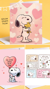Snoopy Love Balloon Card | Cute Romantic Peanuts Inspired Card | “All of Me Loves You” Gift