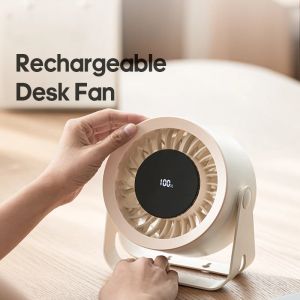 พัดลมโต๊ะชาร์จได้แบบพกพาที่สร้างสรรค์100เกียร์แรงลมแรง4000MAh ติดผนัง USB แอร์พัดลมทำความเย็นสำหรับบ้านสำนักงานพร้อมรีโมทคอนโทรล
