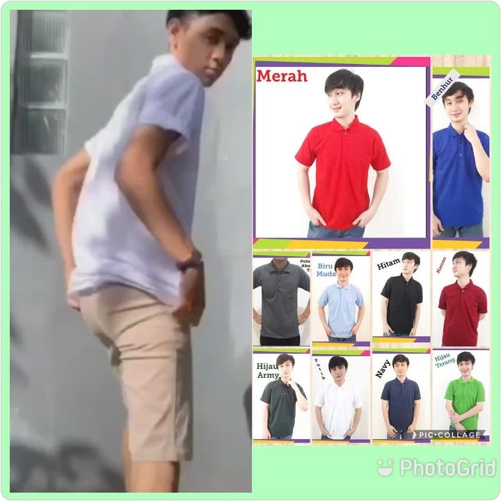 Kaos Kerah Polos HITAM - kaos kerah HITAM lengan pendek - Kaos Kerah