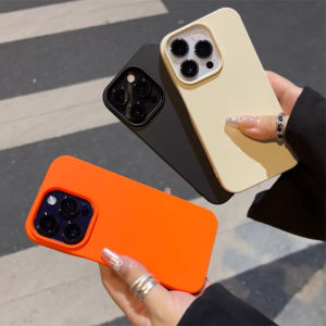 Luxury Half-Pack Matte Case for IPhone 15 14 13 12 Mini 11 Pro XS Max X XR SE 7 8 Plus Solid Color Soft Back Cover Shell