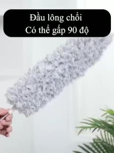 Chổi Quét Trần Quét Bụi Đa Năng Rút Xoay 360 độ Bằng Sợi Vải Siêu Nhỏ Cán Inox Dài Cao Cấp Đầu Chổi Linh Hoạt