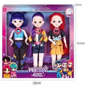 Hasbro | 2026%HOT Doll Toys 3D Eye Music Theme Song KPop New SingerAnime 12 inch Solid Body 15 Joint Doll Fashion doll set %%