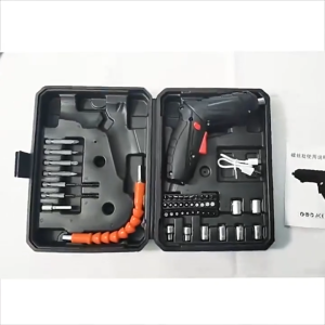 Cordless Screwdriver Tool Kit 48PCS Set with LED Light Rechargeable Portable Foldable