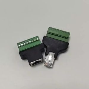 【RJ45 To Screw Terminal Adaptor Rj45 Female To 8 Connector For CCTV DVR】