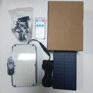 Đèn Năng Lượng Mặt Trời 234LED Đèn An Ninh Cảm Biến Chuyển Động Ngoài Trời Có Điều Khiển Từ Xa Đèn Chống Nước Siêu Sáng IP65 Cho Tường Sân Vườn
