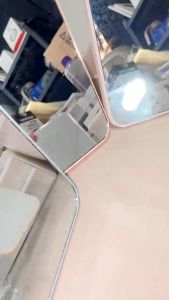 CERMIN LIPAT PERSEGI PORTABLE / STANDING BEAUTY MIRROR KACA DUDUK UNTUK RIAS MAKEUP WAJAH / FOLDABLE