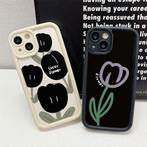 Case for OPPO A98 A96 A95 A94 A93 A92 A91 A79 A78 A77 A76 A74 A58 A57 A55 A54 A53 A52 A38 A33 A31 A18 A17 A16 A15 Anti-fall Angel Eye Design Motif Black Purple Flower Leaf