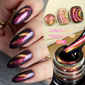 LILYCUTE 7ml Glitter Cat Magnetic Nail Gel Polish Shine Colorful Semi Permanent Nail Gel Soak Off UV LED Gel Nail Art Varnish
