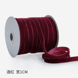 50Yards/roll Velvet Ribbon Wedding Party Decoration Handmade Ribbon Gift Wrapping Hair Bowknot DIY Christmas Ribbon 1cm Width