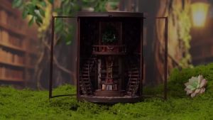 NEW DIY Wooden Book Nook Figurines Miniatures Doll House Kit 3D Puzzle Bookend for Friends Birthday Gifts Home Decor Crafts