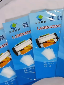Pack Ukuran A4 Film Laminating PET EVA 100 PCS Untuk Mesin Laminating