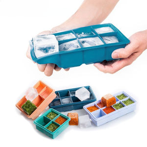 Silicone Ice Cube Large Size Silicone Ice Cube Molds with Removable Lid Square Ice Cube Tray And BPA Free for CocktailWhiskey