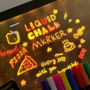 Liquid Chalk Erasable LED Highlighter Fluorescent Marker Suit for Blackboard Glass Window Painting Advertisement Chalk