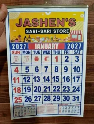 Commercial Calendar 2027 (GIVEAWAYS) red & blue