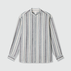 Loose Fit Linen Colorful Striped Breathable Shirt