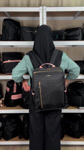 Tas Travel Trendy Fashion: Peonia PNA ERIKA Water Resistant Tas Ransel Besar Wanita