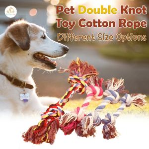 【PETZOOM】Pet toys cotton rope double knot rope dog teeth grinding and teeth cleaning knot toy bite resistant and wear-resistant pet products