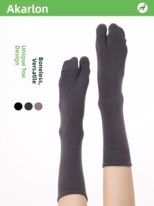 Acalen | Anti-Odor Absorbent Tabi Socks Mid-Calf Fall Winter