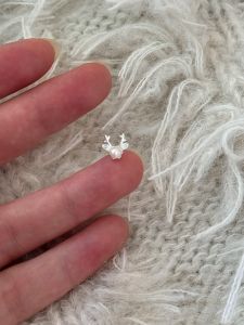 S999 Pure Silver Christmas Atmosphere Deer Antler Freshwater Pearl Womens Ear Jewelry Unique Design Luxury Feelings Earrings