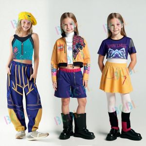 BCBL Demon Hunters Cosplay Costumes for Girls KPOP Zoey Mira Rumi Cosplay Costume Kids Halloween Party Role Play Set