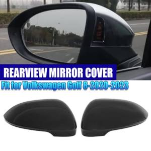 1 Pair For VW Volkswagen Golf 8 MK8 R GTI RLine W/Lane Assist 2020-2022 Side Wing Rearview Mirror Cover Housing Car Accessories