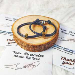 Gelang Couple Magnet Inisial Bronze (2pcs) | Gelang Magnet Couple Huruf Bronze