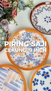 PRUMU Piring Aesthetic 9 inch - Piring Melamin - Piring Makan - Piring Cantik - Piring Cafe - P7809