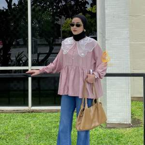 Collary Blouse Lace - Atasan Wanita Casual Kancing