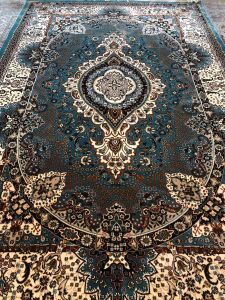 พรมเปอร์เซีย 🇹🇷พรมตุรกี 🇹🇷พรมนำเข้า annas KR VISCOSE ART 100% ขนาด 2x3 เมตร พรมทอแท้ๆ สีฟ้าสวย