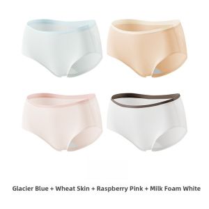 Miiow | Pure Cotton Mid-Waist Underwear Womens Thin Lightweight Antibacterial Briefs Seamless Triangle Panties Breathable Comfortable