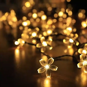 Solar Flower String Light 20/50/100 Led Outdoor Waterproof Solar Sakura Lamp 8 Mode for Home Garden Christmas Tree Decor