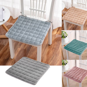 Solid Color Plush Chair Pads Seat Cushions Cover with Ties for Dining Chairs Office Chairs Hardwood Floors Cover Chair Cushions
