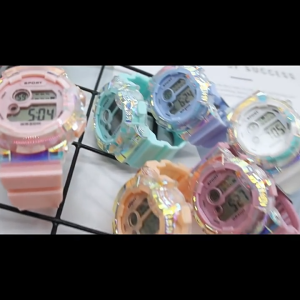Waterproof Girls Digital Watch Multifunctional Luminous Watch Kids Gift Sports Electronic Wristwatch
