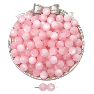 8/10/12mm 10/20pcs Resin Imitation Cat Eye Round Glass Beads For DIY Jewelry Making Bracelets Necklaces Accessory Crafting