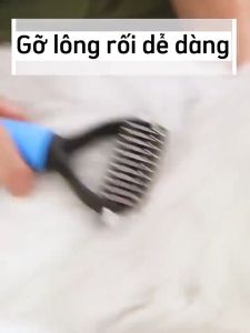 Lược chải gỡ rối chải lông rụng 2 chiều cho chó mèo lông dài