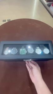 New 2-Tier Wooden Watch Box Drawer Display Case Organizer with Clear Lid Earrings Jewelry Necklaces Storage Gift Showcase