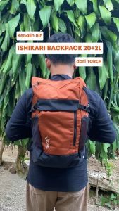 TORCH Ishikari Tas Ransel Punggung Sekolah Kerja Travelling Laptop Pria Wanita Tahan Air 19+2 Liter - Daily Backpack Water Ressistant Rain Cover
