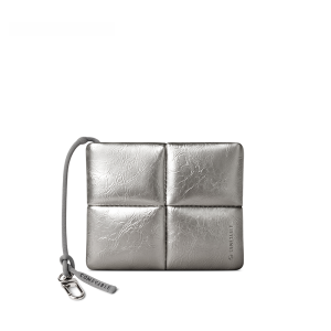 Comfyable Magnetic Attraction Simple Design PU Silver Colored Protective Storage Case for AirPods pro 3/2 And AirPods 4/3