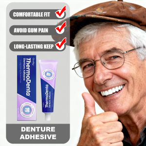 oralhoe | ORALHOE Denture Adhesive Zinc-Free Formula Long-Lasting Fixation Comfortable Fit Prevent Press Oral Gums Keep Breath Fresh