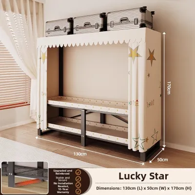 ZHUOLESHI | Easy Assemble Durable Heavy Duty Steel Frame Fabric Wardrobe