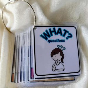 What Who When Where flashcards  / photographic  learning  material/ two sides printed / Speech Therapy flashcards