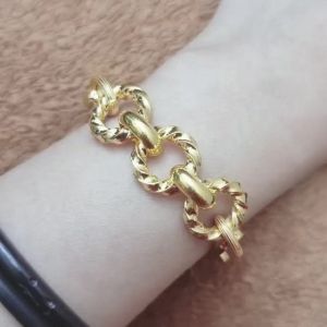 JIN JING RANTAI TANGAN (HOLLOW)EMAS 916 TULEN 20.71g