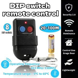 Universal Remote Control 433MHz 330MHz 2 Keys RF Wireless Remote Control 8 Dip Switch Auto Gate For Gate Garage Door Opener