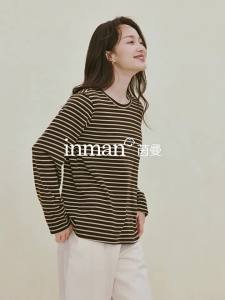 INMAN | Retro Stripe Long Sleeve T-Shirt Blouse Top