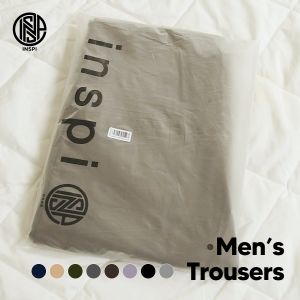 INSPI Trouser Pants for Men with Beltloop and Pockets High Waist Fit Trousers Closed Pocket Pantalon Loose Fit Menswear Collection