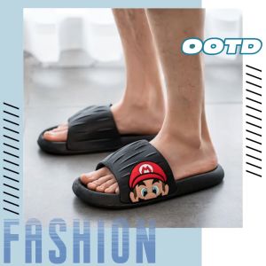 มาใหม่ BBPShop รองเท้าแตะแฟชั่น ติดลายการ์ตูนสีแดงด้านข้าง ลายการ์ตูนน่ารักชิคๆ เริ่ดไม่ไหว น้องโอ้สุดฮิต