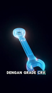 ISKU Kunci Ring Pas Set 8-24mm Combination Spanner Wrench Bahan Cr-v Kunci Pas Mirror kunci ring