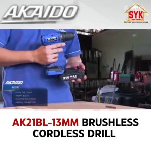 SYK AKAIDO AKM100BL AK21BL 13mm 21V Premium Combo Brushless Cordless Angle Grinder Drill Machine Battery Power Tools